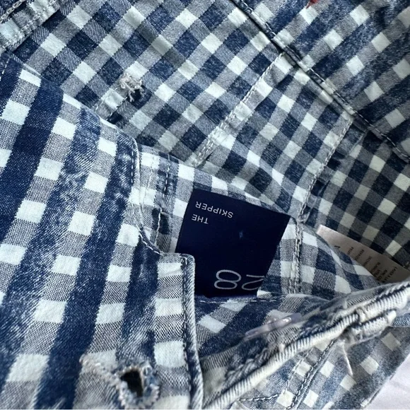 Pilcro Blue Checkered Wide Leg Pants - Picture 4 of 4